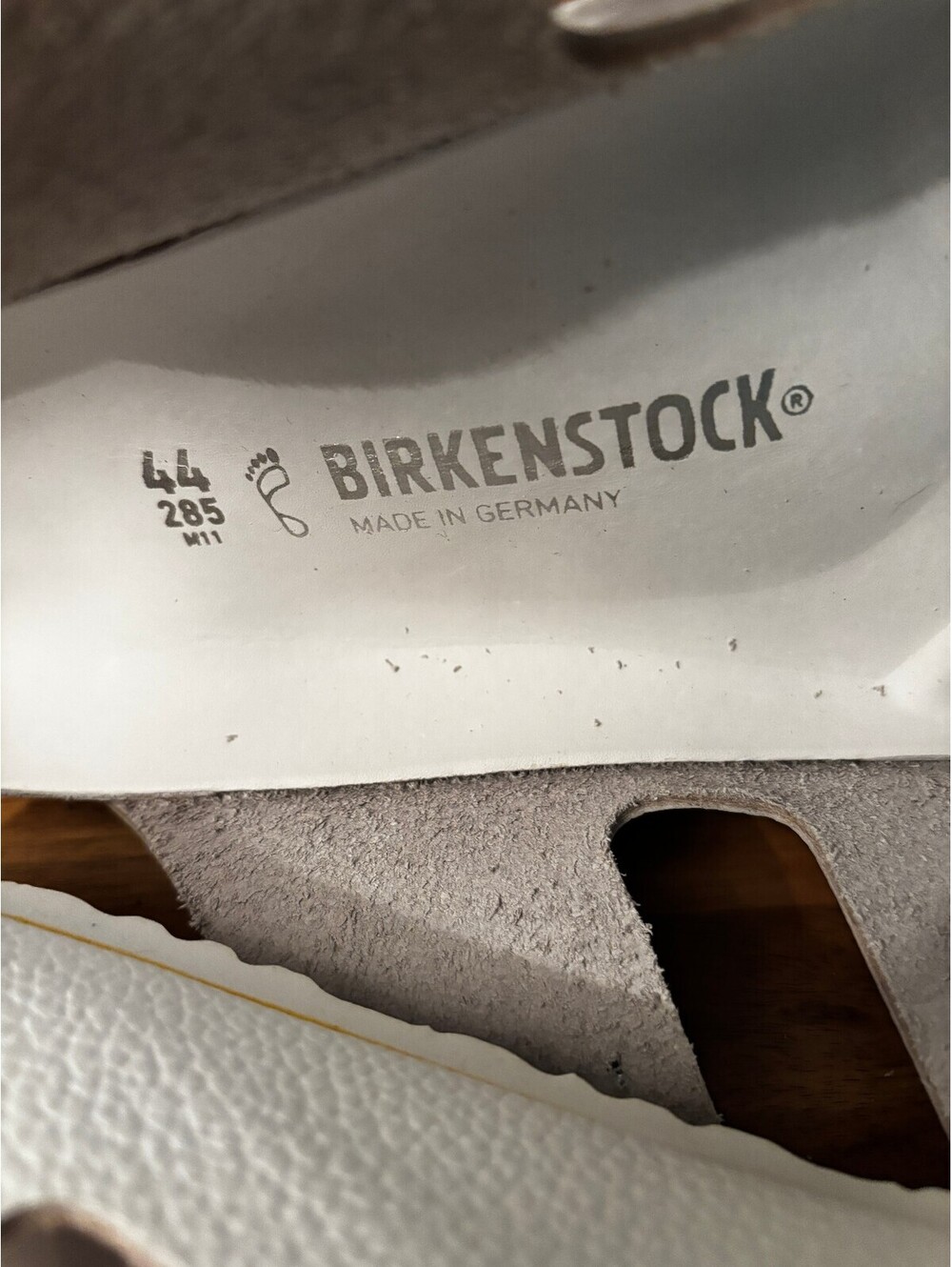 Birkenstock White Arizona EVA Sandals Size 44 Made in Germany - Picture 4 of 9